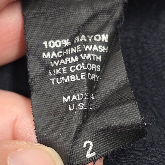 Eileen Fisher Black Maxi Dress Large Tie Back Sleeveless Minimalist Casual READ - Picture 11 of 14